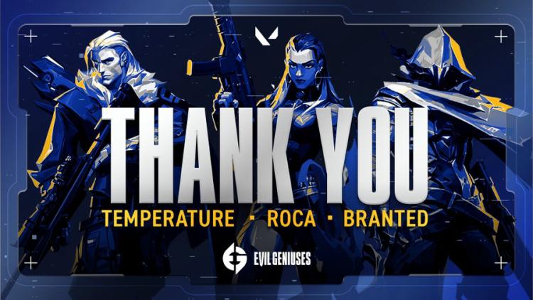 Temperature och BRANTED vänster Evil Geniuses