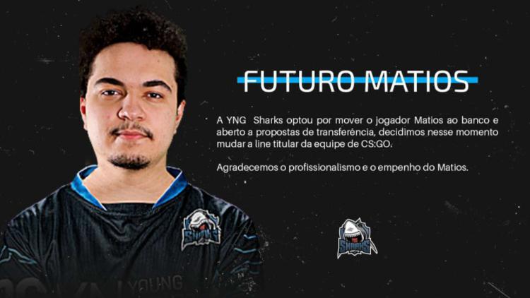 matios lämnade startuppställningen Sharks Esports