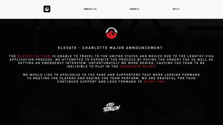 Elevate kommer att missa Six Charlotte Major 2022