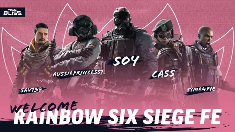 Team Bliss har skrivit på den kvinnliga gruppen av Rainbow Six