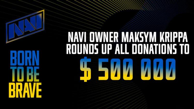 NaVi samlade in $500 000 för att hjälpa Ukraina som en del av en välgörenhetsturnering Born to be Brave