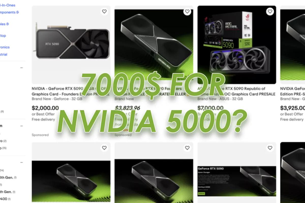 GeForce RTX 5090 på eBay för upp till $7 000 före lansering