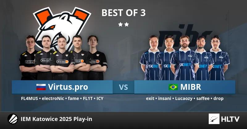 Virtus.pro säker gruppspelsplats vid IEM Katowice 2025 med en dominerande vinst över MIBR