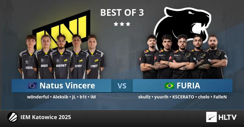 Na'Vi kommer att möta FURIA Esports i sin första match i IEM Katowice 2025 Group Stage