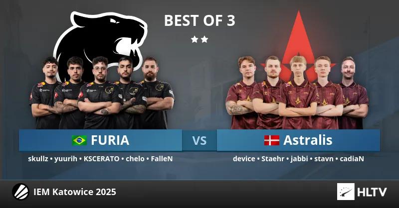 Astralis segrade över FURIA Esports i en rafflande semifinal i den nedre delen av IEM Katowice 2025