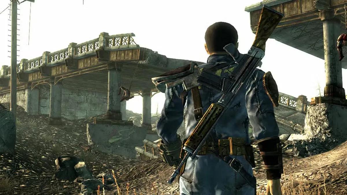 Fallout 3-spelare möter en Raider som använder den sällsynta Firelance