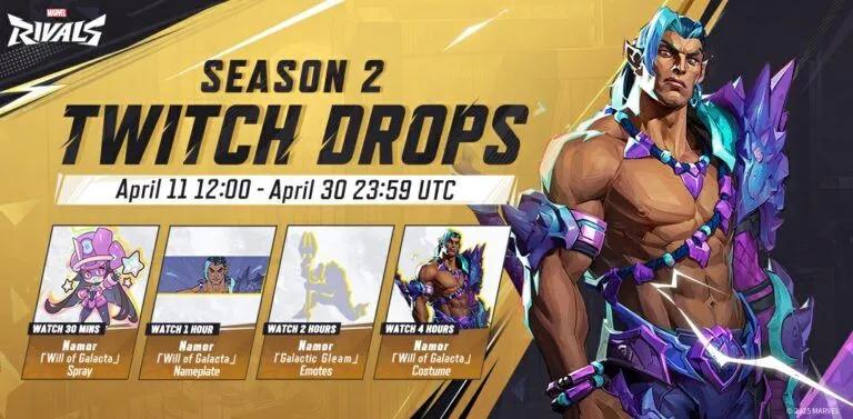 Marvel Rivals lanserar säsong 2 med exklusiva Twitch Drops för spelare