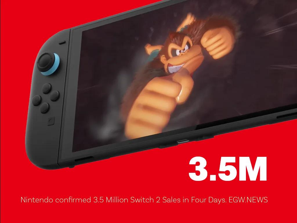 Switch 2 slår världsrekord med 3,5 miljoner sålda exemplar på fyra dagar