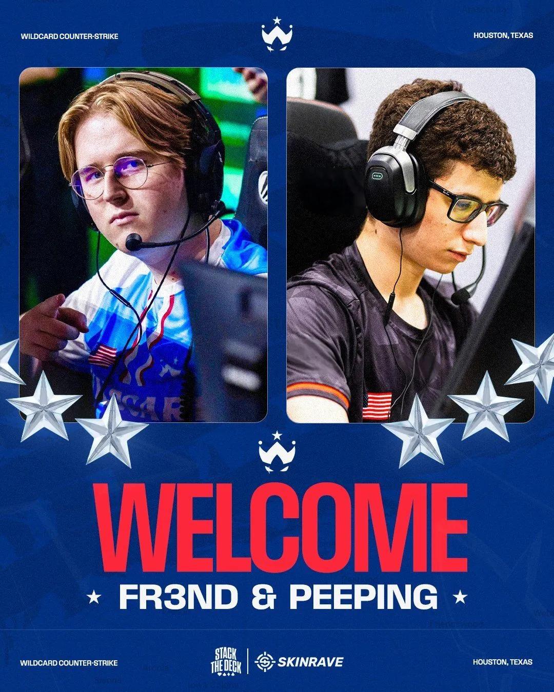Wildcard meddelar ersättare för stanislaw och phzy: Peeping och fr3nd ansluter till CS2:s huvudlista