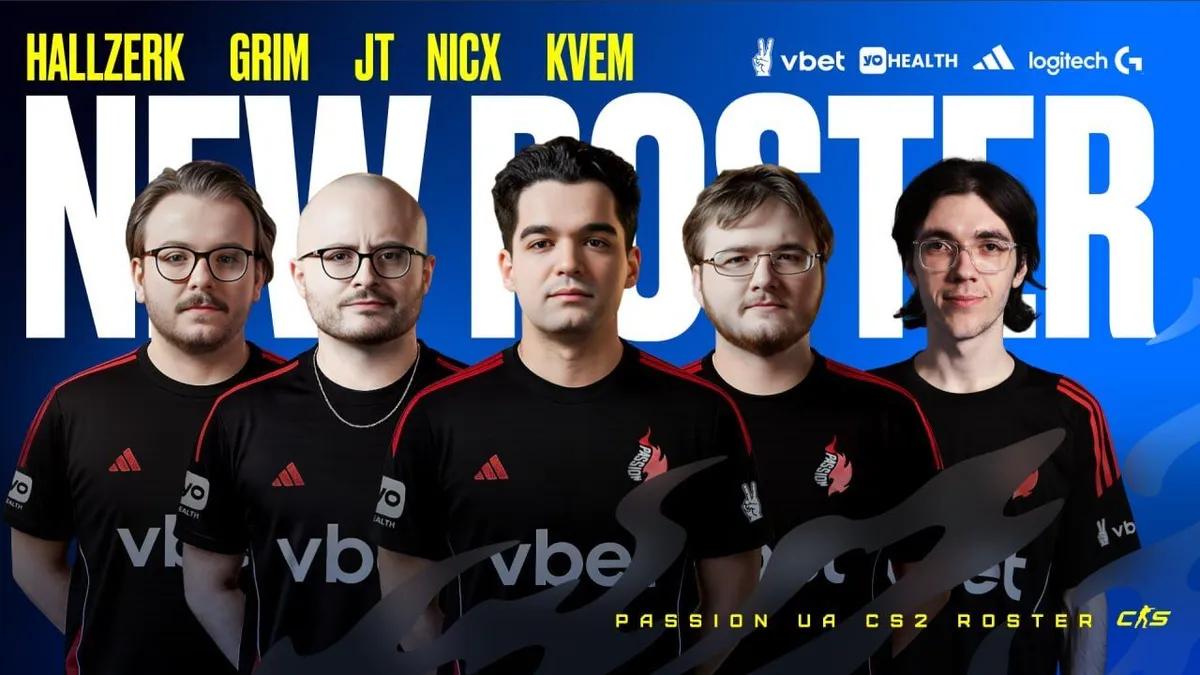 Officiell: Passion UA presenterar ny CS2-lista med Complexity-kvartetten och Kvem