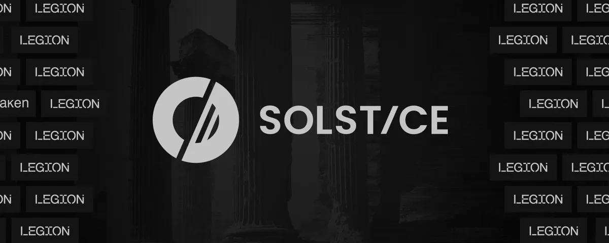 Solstice tillkännager försäljning av $SLX-token på Legion-plattformen