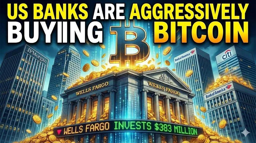Amerikanska banker köper aggressivt Bitcoin: Wells Fargo investerar 383 miljoner dollar
