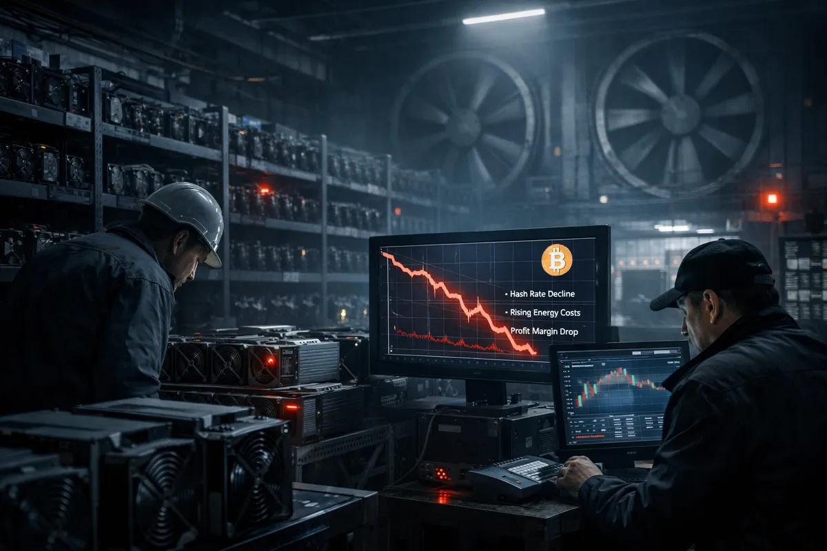 Bitcoin-gruvarbetare står inför massavstängningar i samband med lönsamhetskris 2026