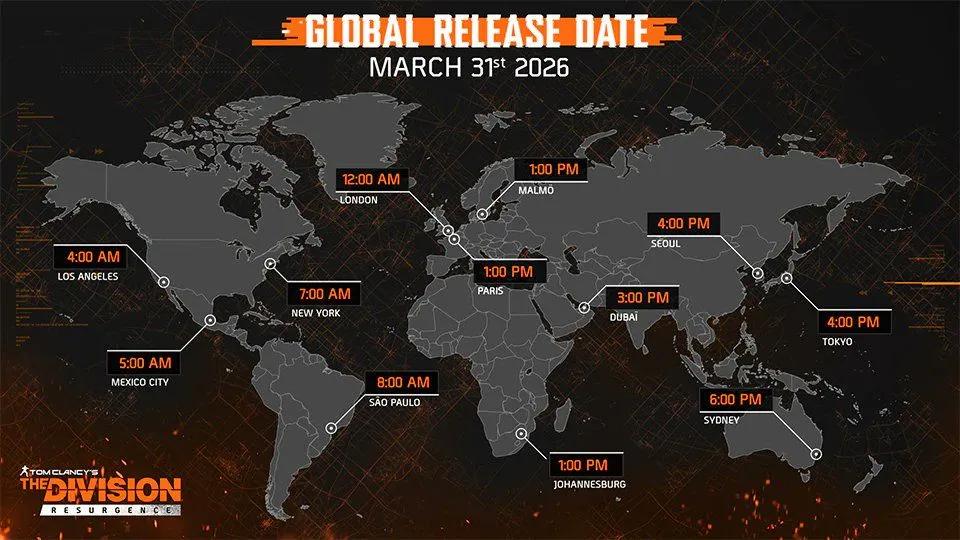 Division Resurgence lanseras globalt med Day One-belöningar