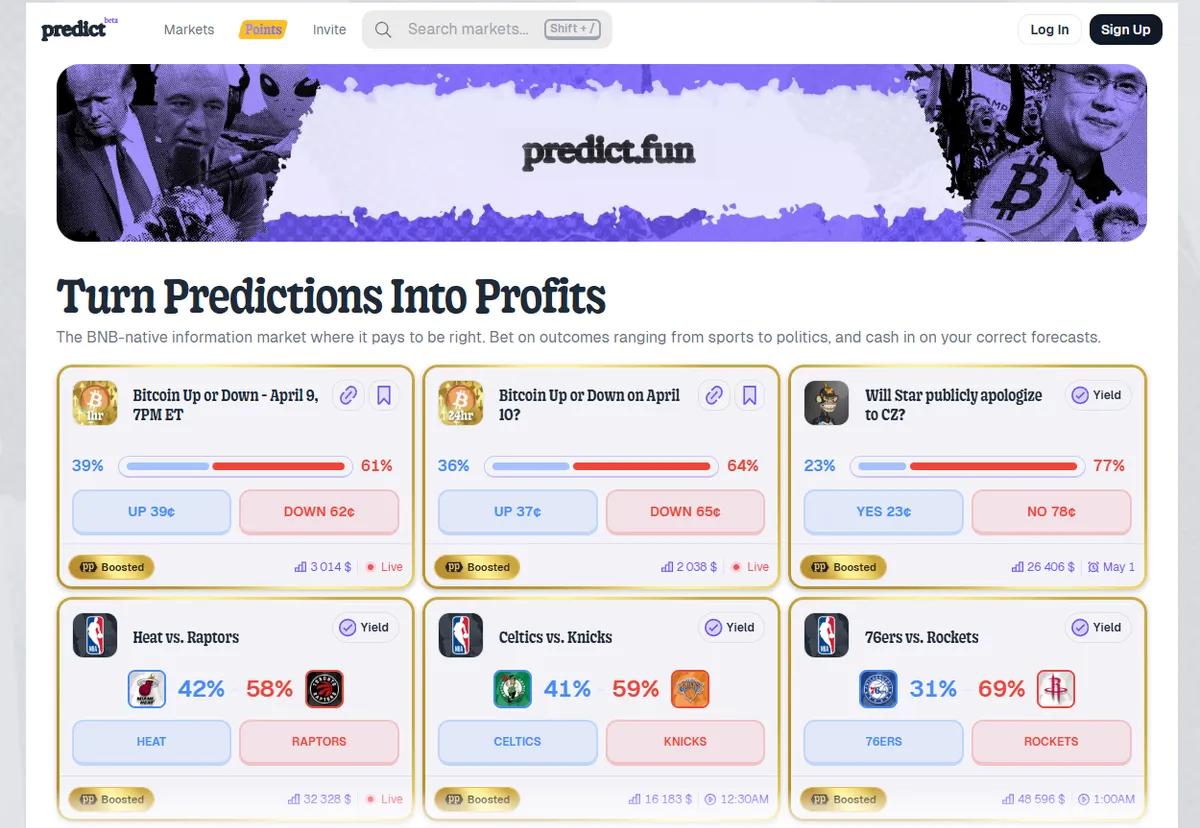 Binance Wallet integrerar Predict.fun-förutsägelsemarknader på BNB-kedjan