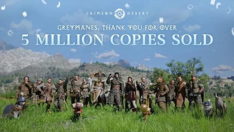 Crimson Desert når över 5 miljoner sålda exemplar - ny kommersiell milstolpe för action-RPG