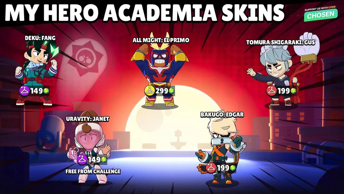 Brawl Stars x My Hero Academia — Alla skins avslöjade för Starr Patrol-säsongen