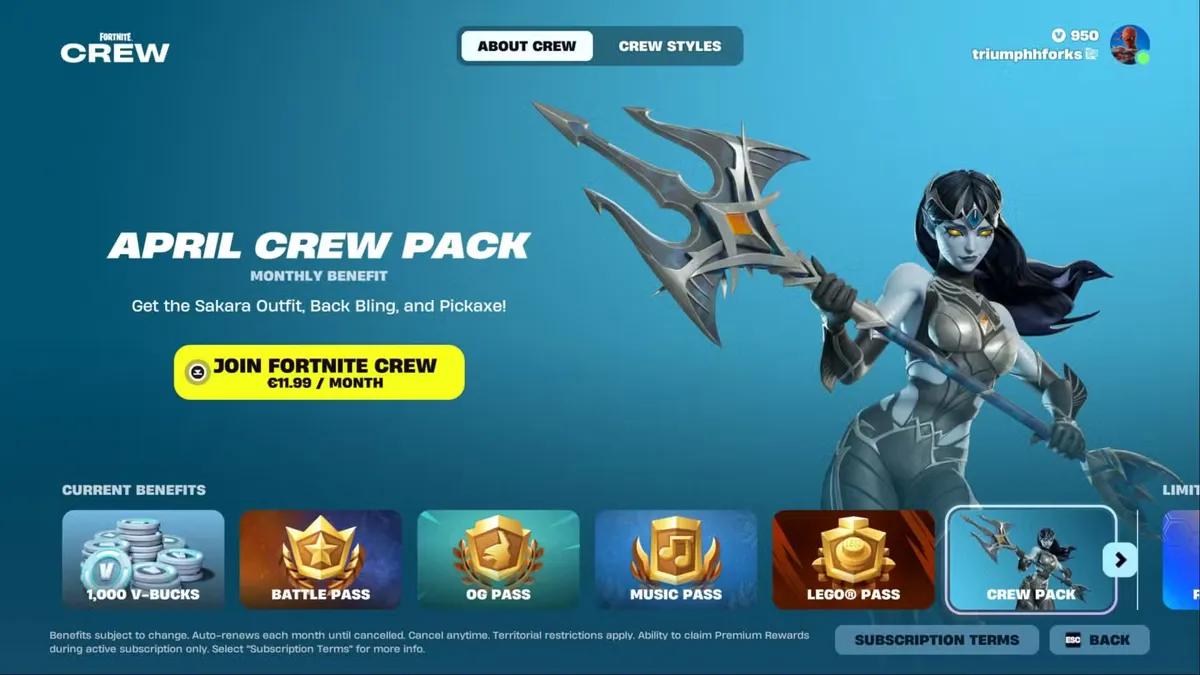 Fortnite Crew maj 2026 — Damon-skin avslöjat och V-Bucks-ändringar på gång