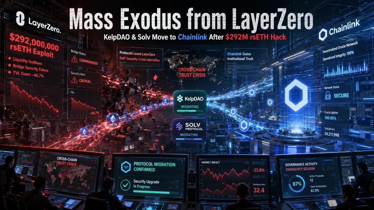 Massutvandring från LayerZero: KelpDAO och Solv Protocol migrerar till Chainlink efter $ 292 miljoner rsETH Hack