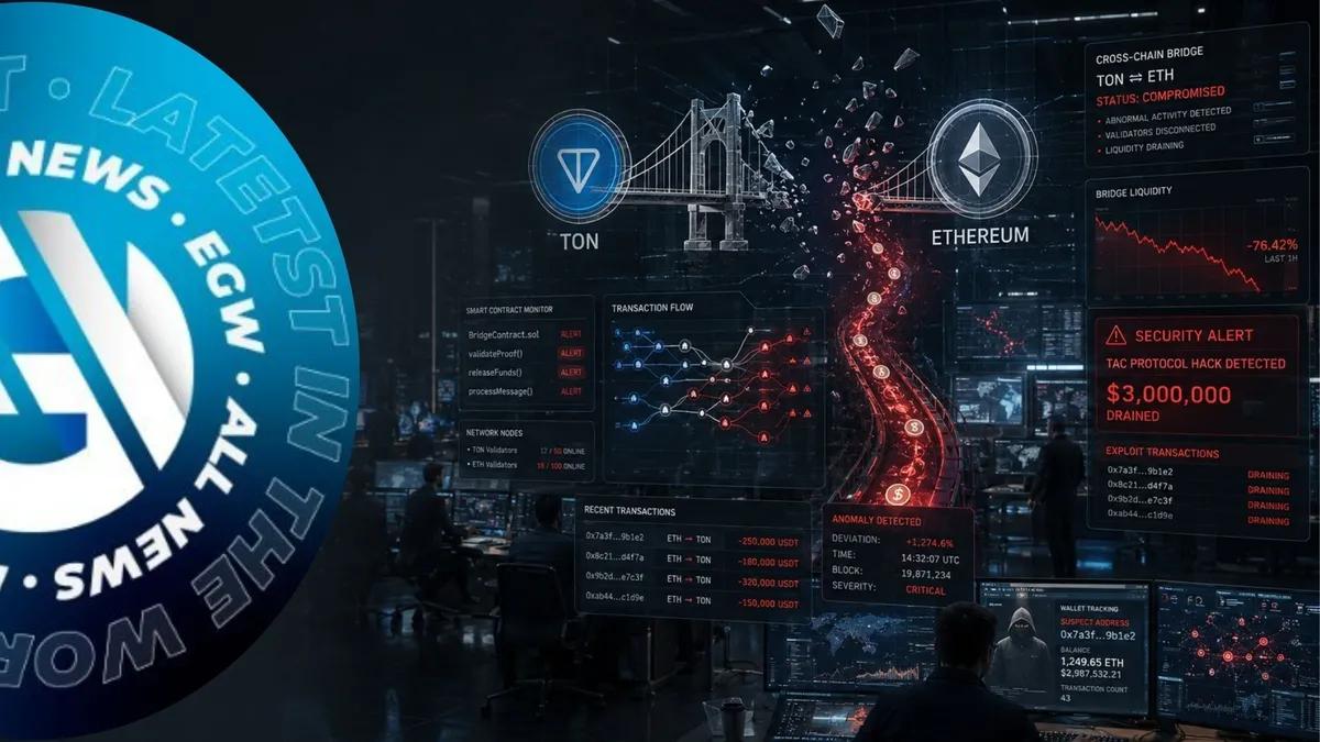 Hackare dränerar över $ 3 miljoner från TAC-protokollet Cross-Chain Bridge mellan TON och ETH