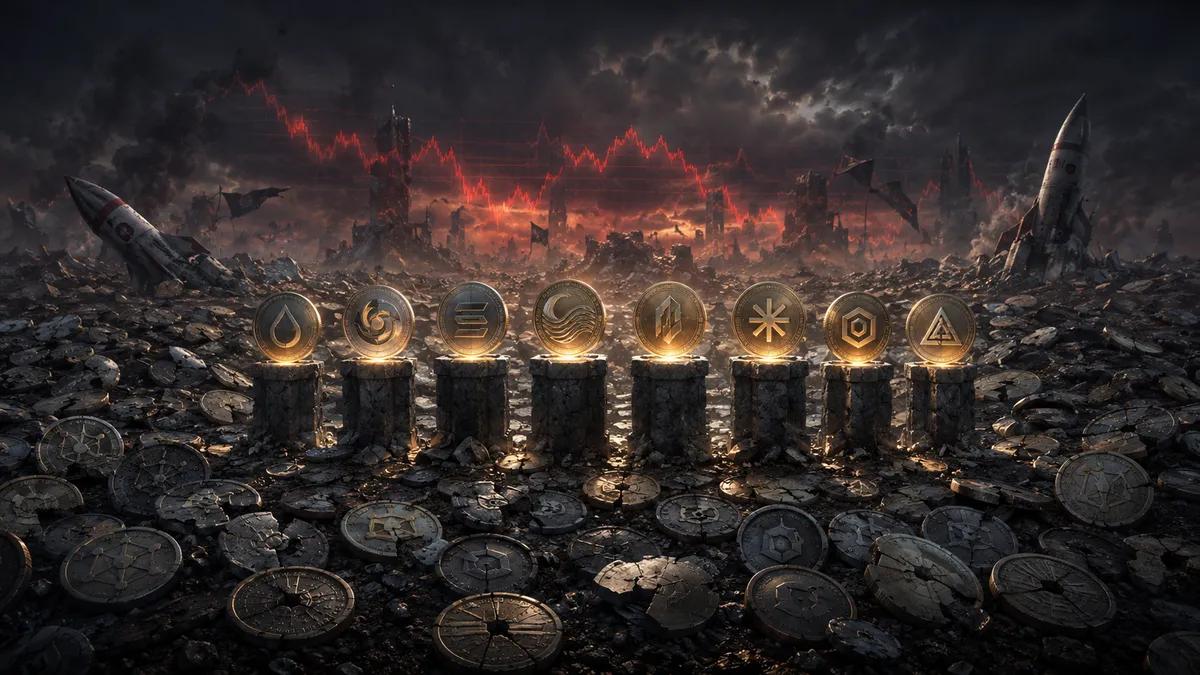 Endast 8 av de 113 större altcoins som lanserats sedan 2024 handlas fortfarande över sitt lanseringspris