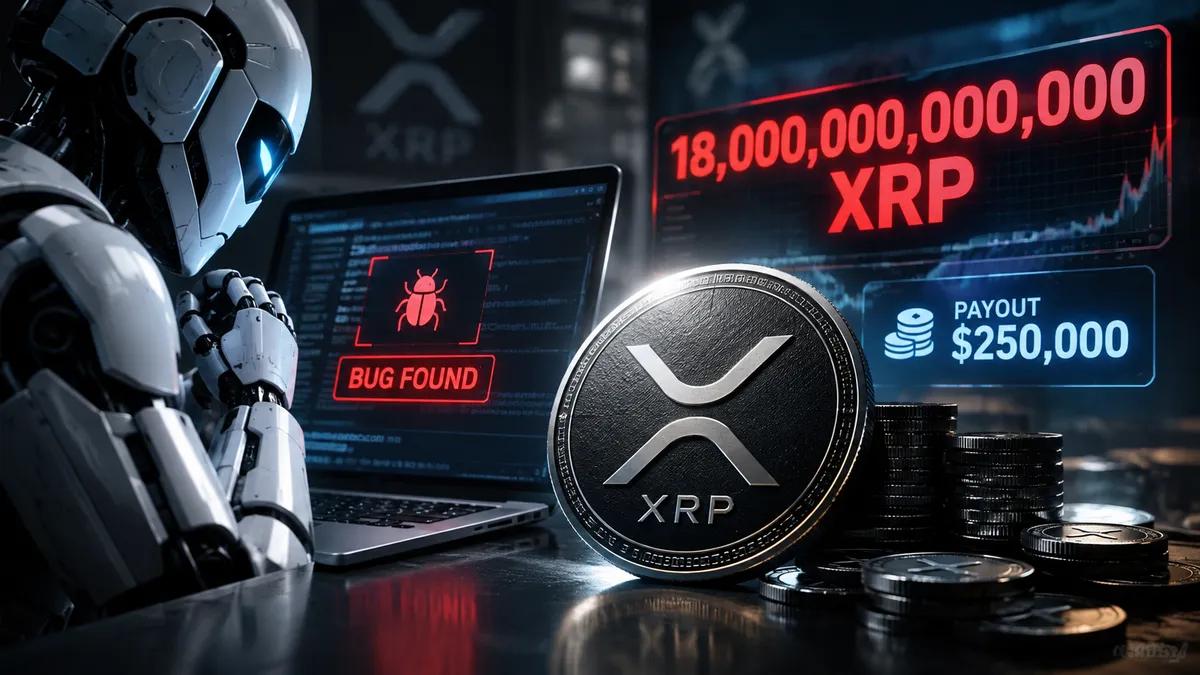 En AI upptäckte ett fel som kunde ha lett till att 18 biljoner XRP skapades. Belöningen uppgick till 250 000 dollar.