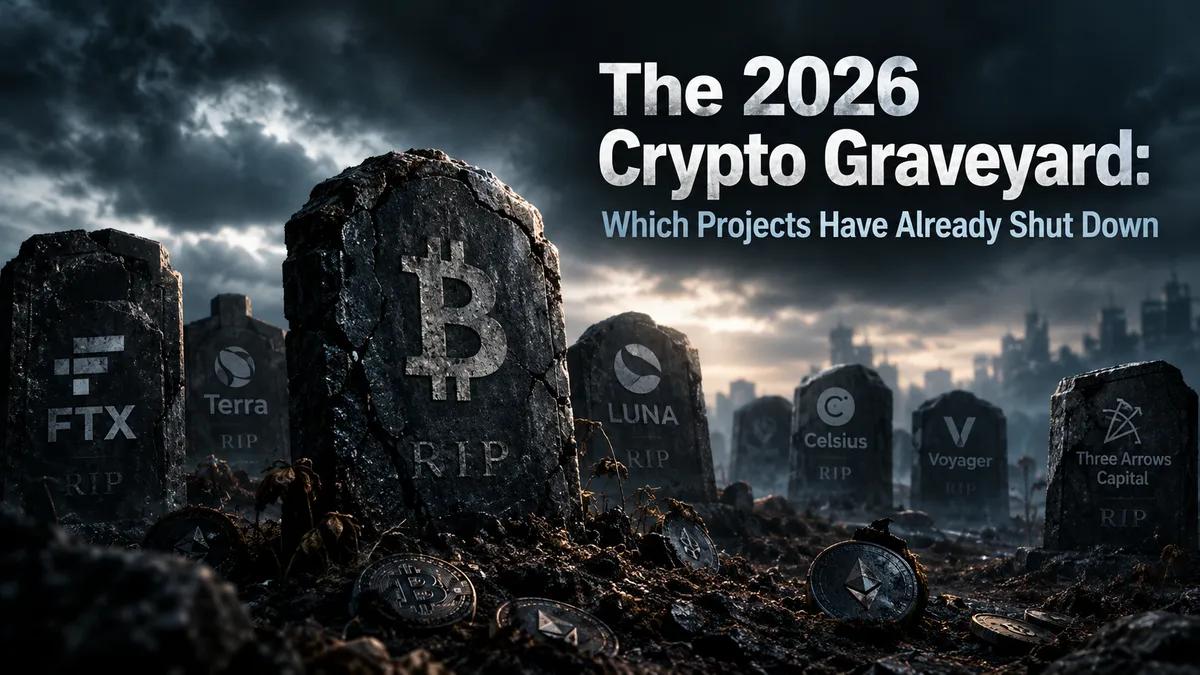 Kryptokyrkogården 2026: Vilka projekt har redan stängts ner