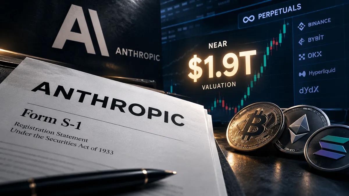 Anthropic anmäler sin S-1 och kryptoförbrytare hade redan prissatt den nära 1,9 biljoner dollar
