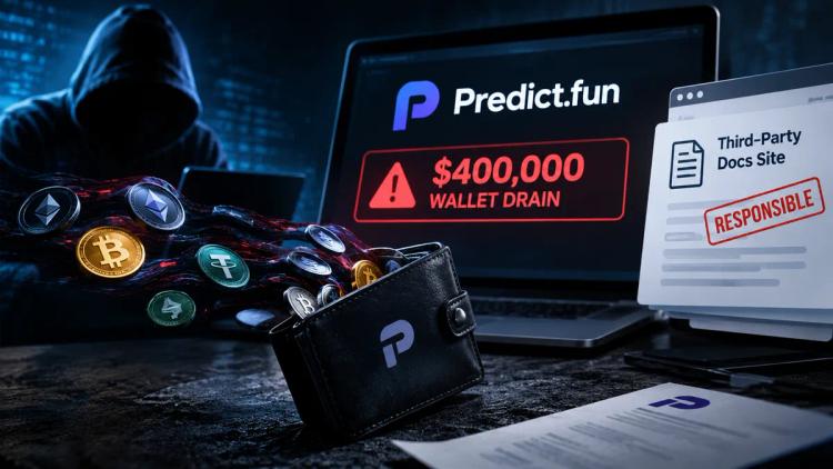 Predict.fun bekräftar förlust av plånbok på 400 000 dollar och skyller på en tredjepartswebbplats för dokumentation