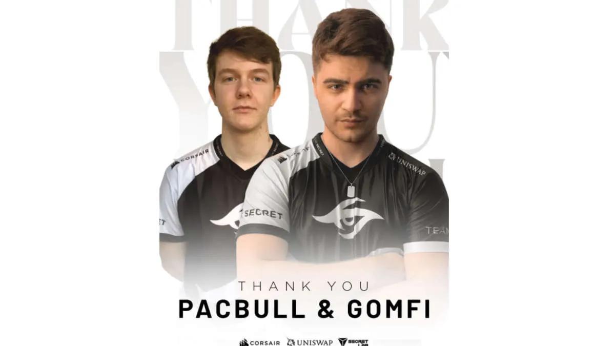 Team Secret säger hejdå till Gomfi och Pacbull