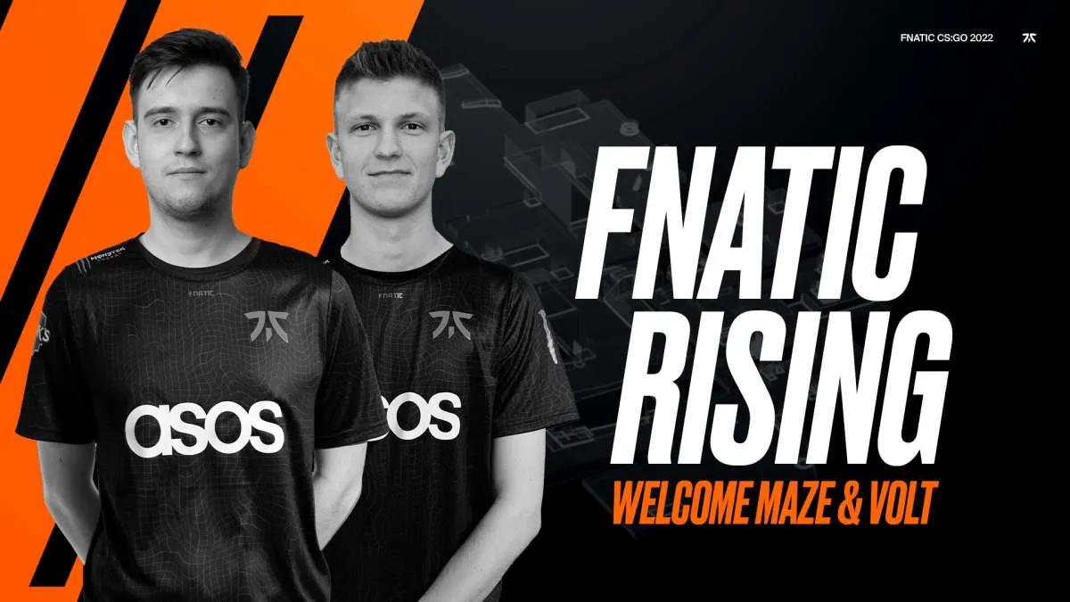 Maze och Volt gick med i fnatic Rising