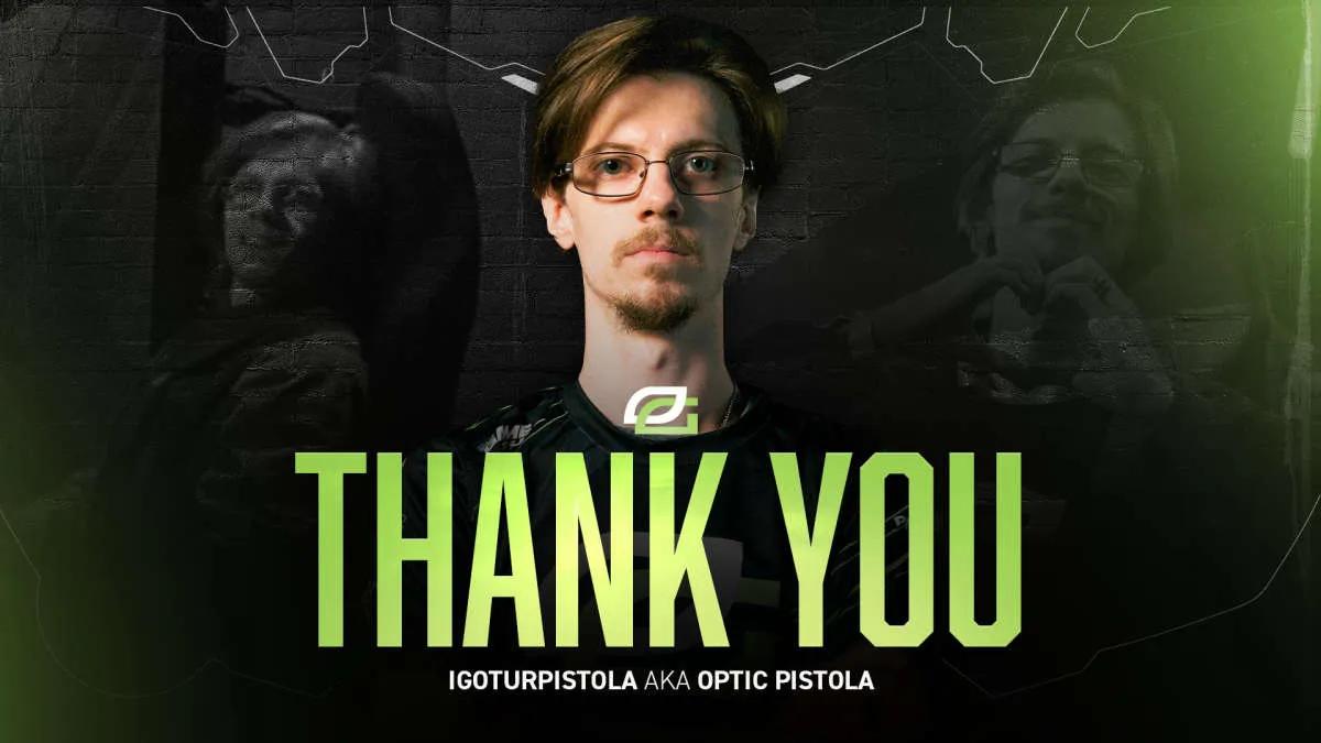 iGotUrPistola släpptes från sitt kontrakt med OpTic Gaming