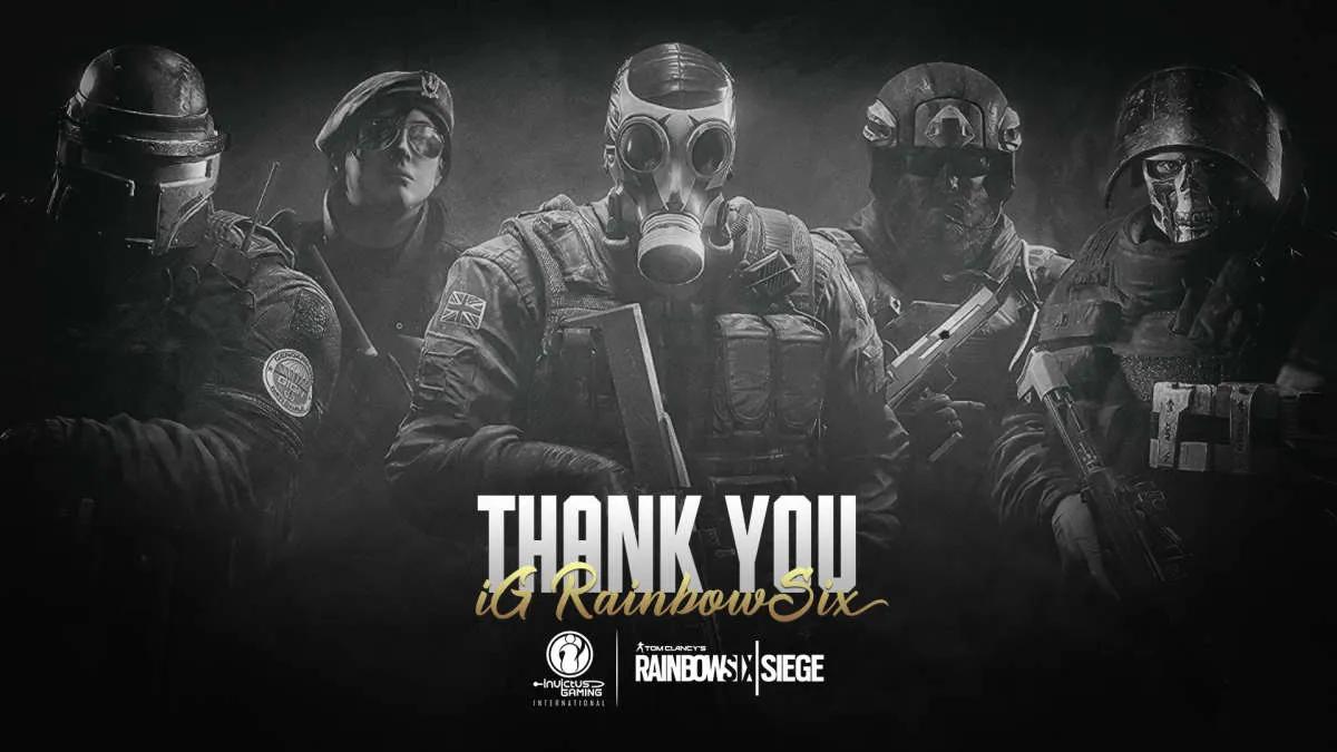 Invictus Gaming International löser upp kompositionen vid Rainbow Six