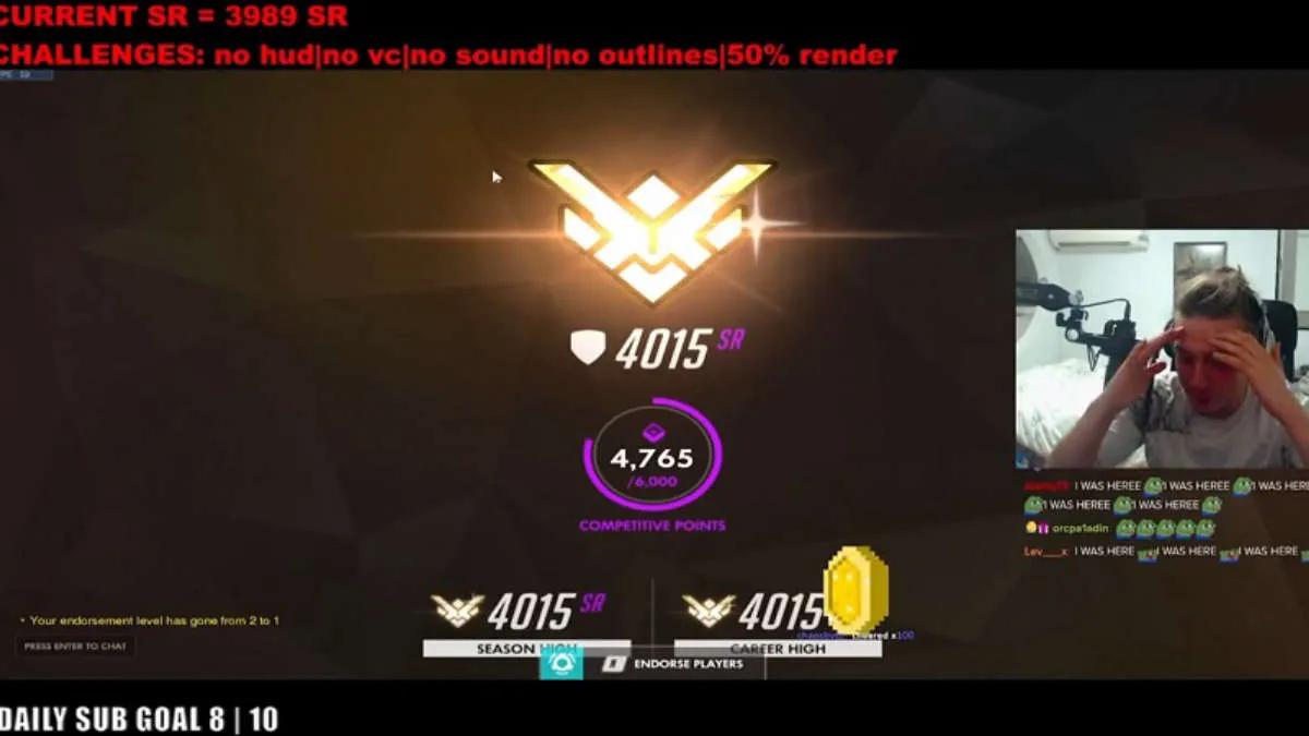 En krigare i fältet - en streamer på Overwatch nådde rang som stormästare genom att övervinna en stor utmaning