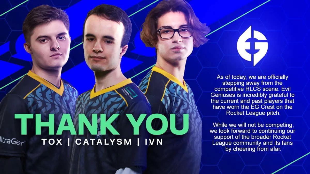 Evil Geniuses sa adjö till Rocket League -listan och lämnade disciplinen