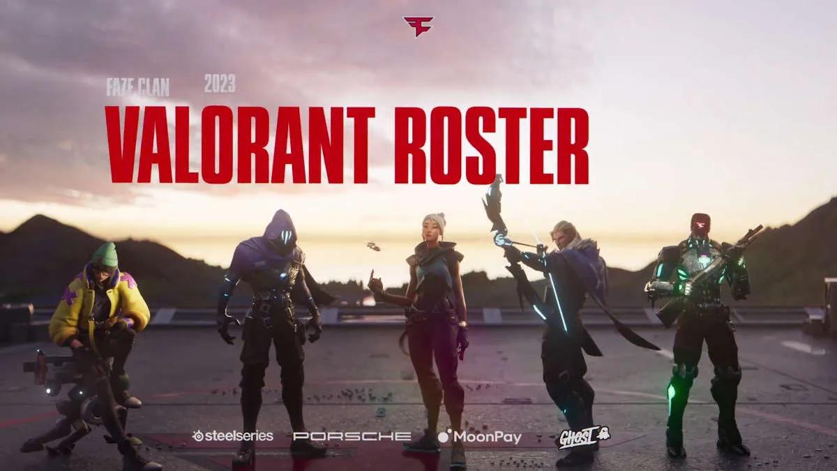 FaZe Clan tillkännagav listan för deltagande i VALORANT Challengers 2023