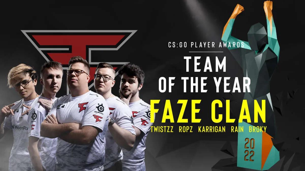 FaZe Clan blev det bästa laget 2022 enligt ESL