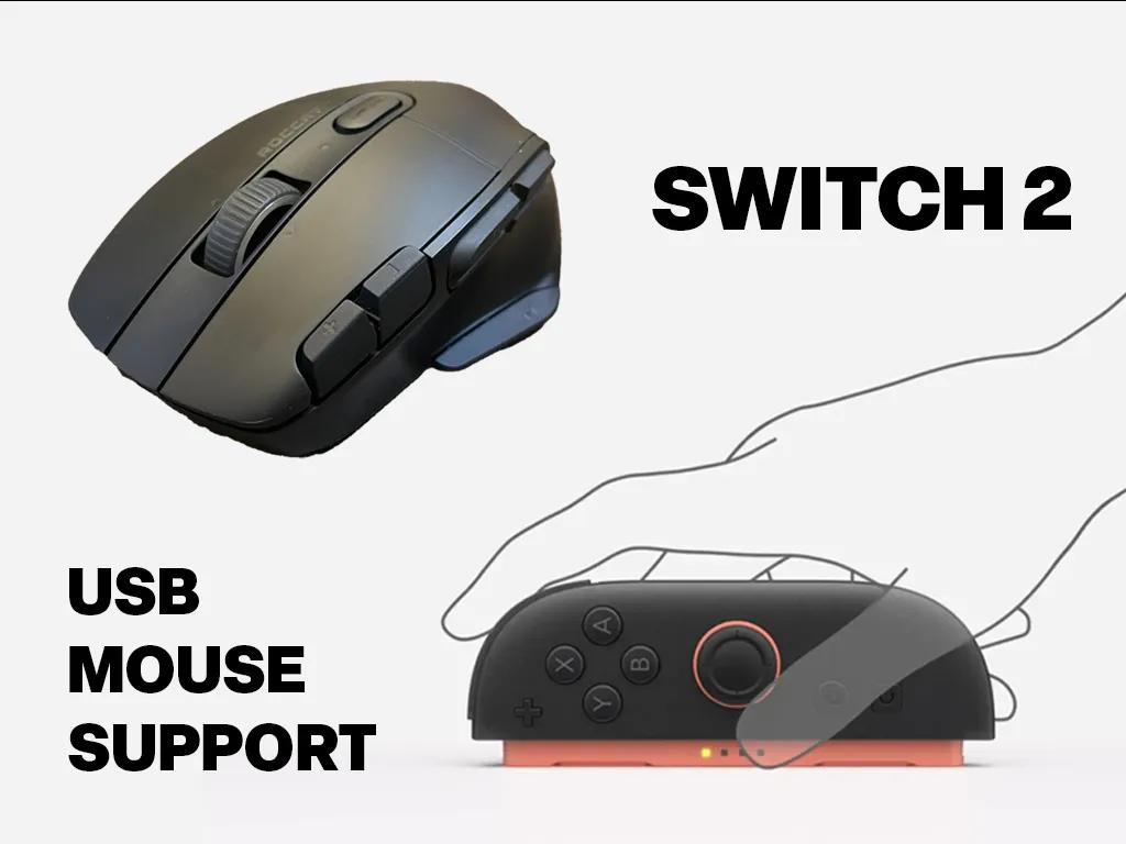 Switch 2 fungerar nu med en USB-mus, och det är faktiskt vettigt