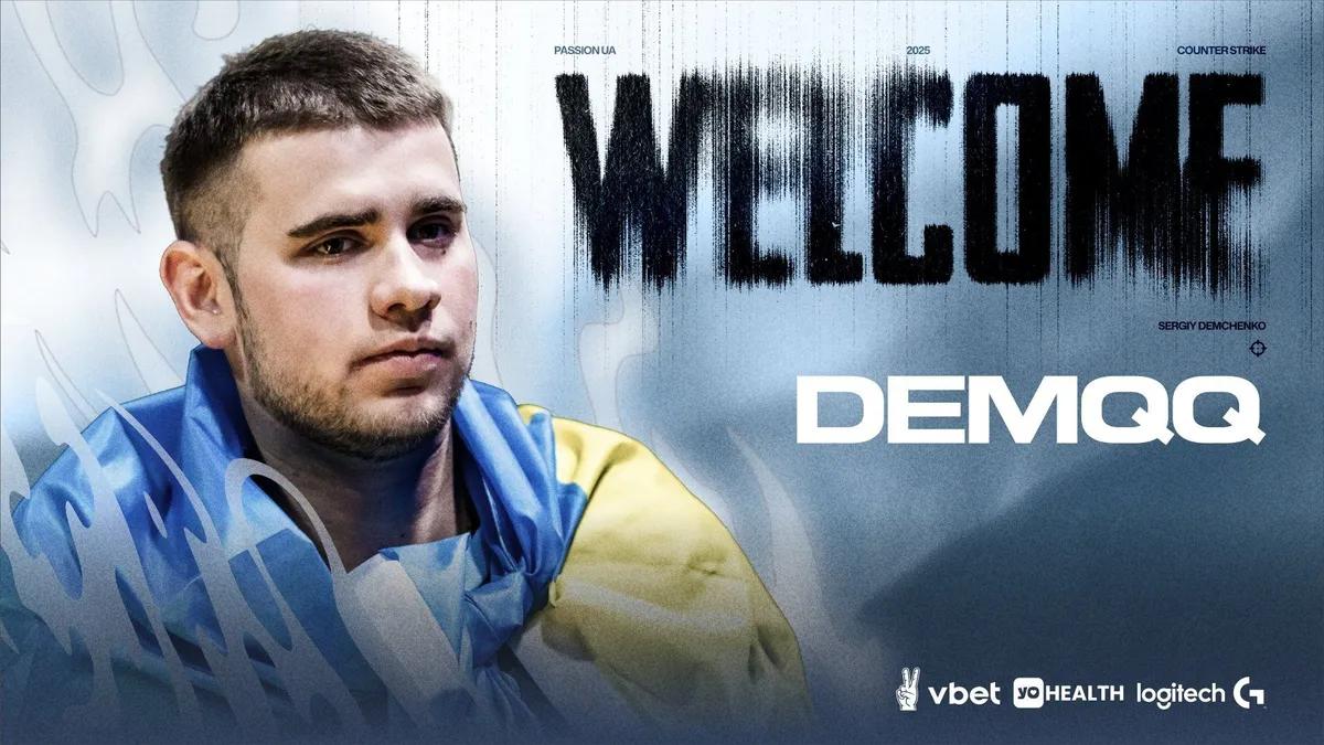 Ukrainska Esports-spelaren DemQQ ansluter sig till Passion UA CS2 Roster
