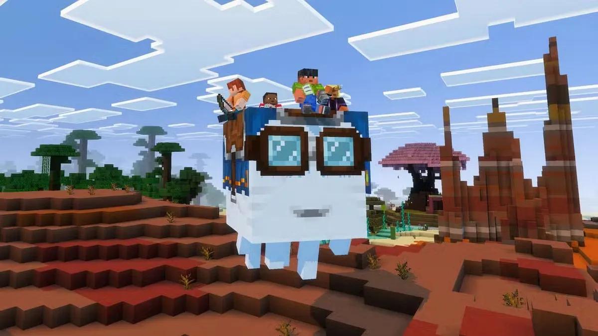 Minecraft-spelare använder Happy Ghasts för att bygga smarta Mob Launchers