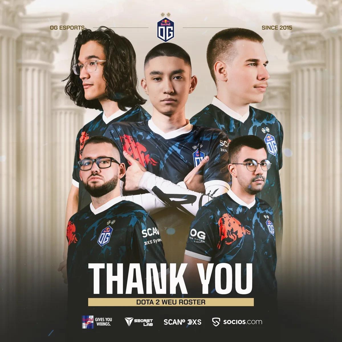 OG upplöser Dota2-truppen