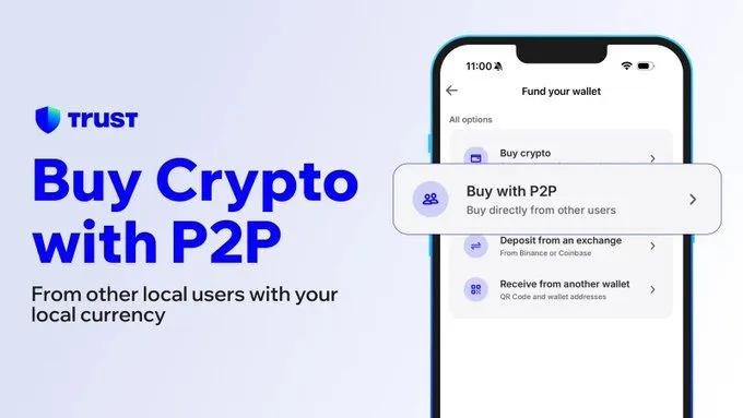 Trust Wallet lanserar P2P-tjänst för handel med kryptovalutor i över 150 länder