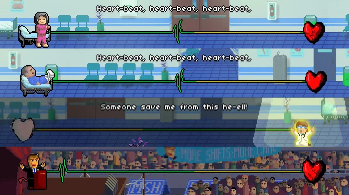 Rhytm Doctor visar hur ett spel med en knapp kan bära en hel berättelse