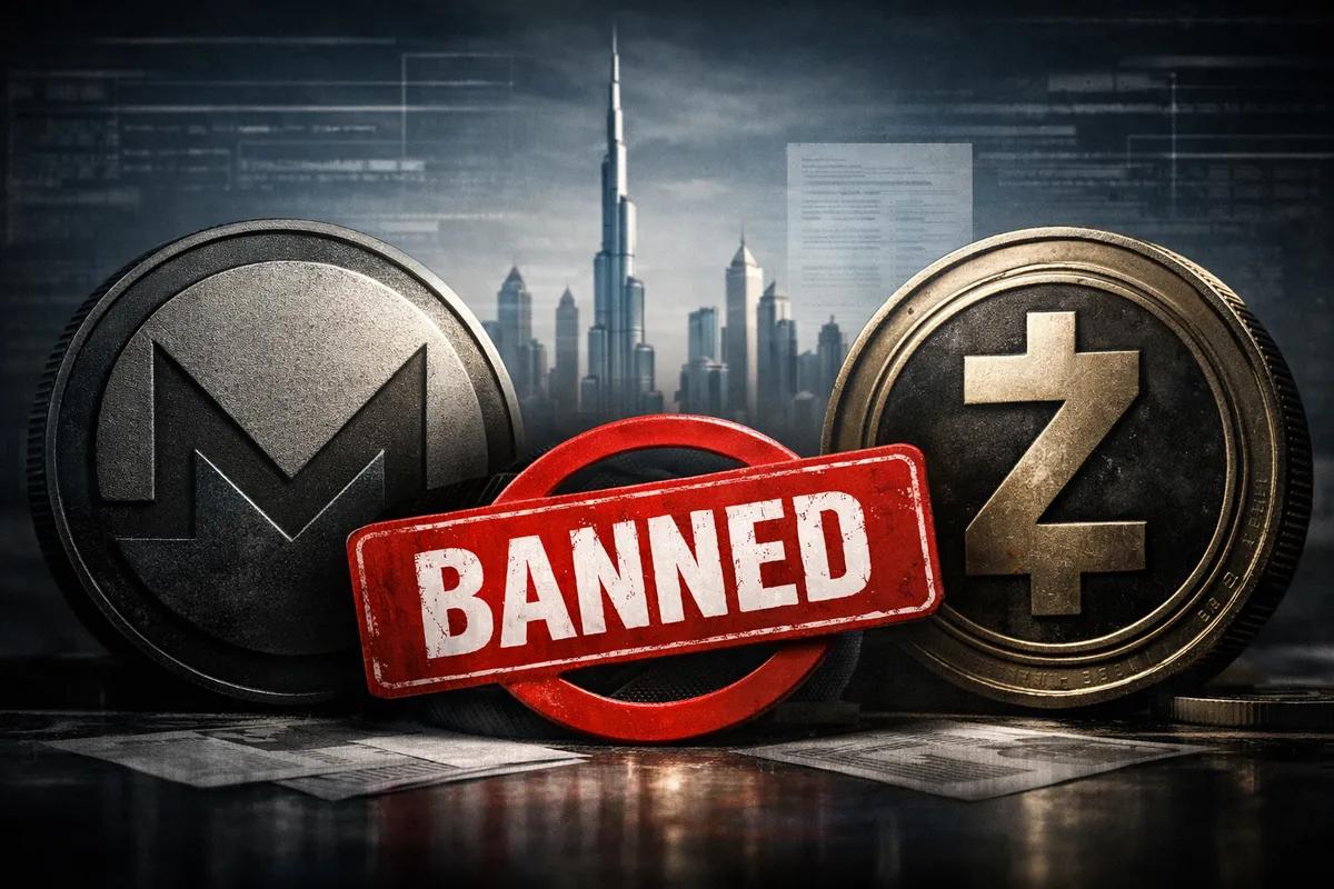 Dubai förbjuder sekretesstoken: Ett nytt slag mot Monero och Zcash i kryptoregleringen