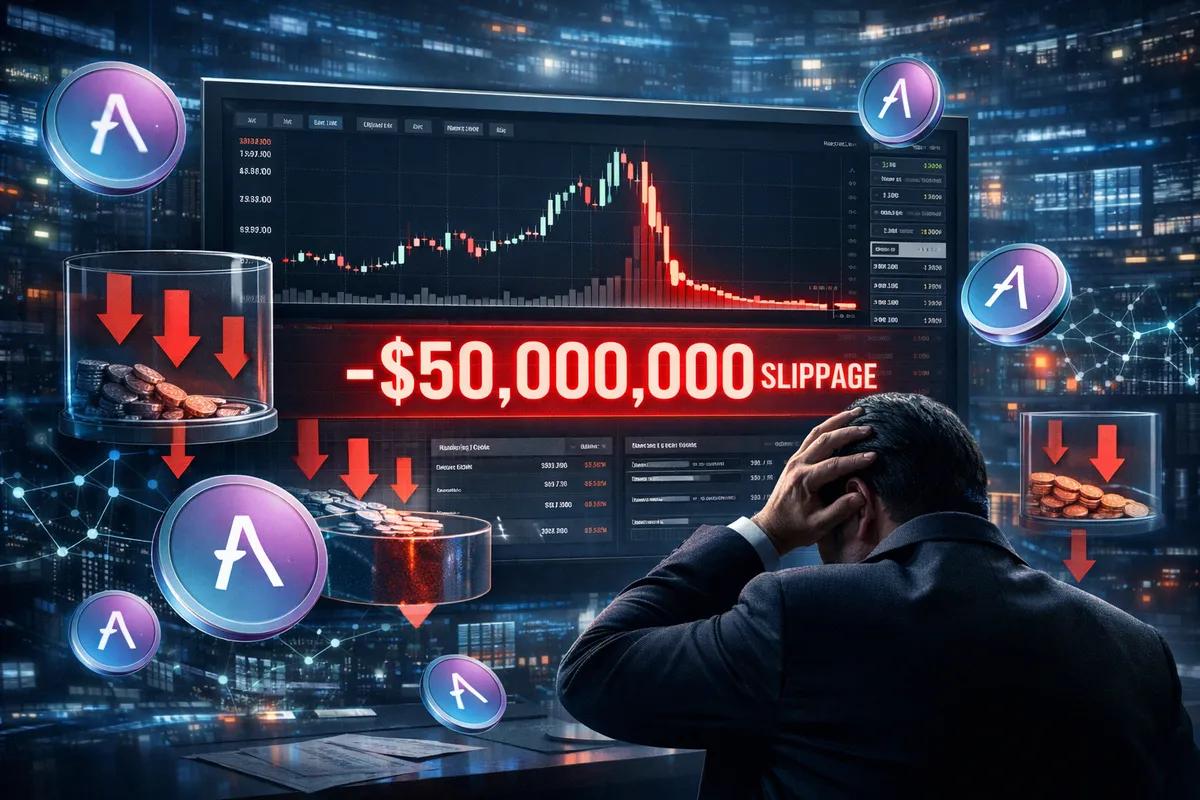 Minus 50 miljoner dollar i ett klick: Whale förlorar en förmögenhet på $AAVE-köp på grund av extrem glidning