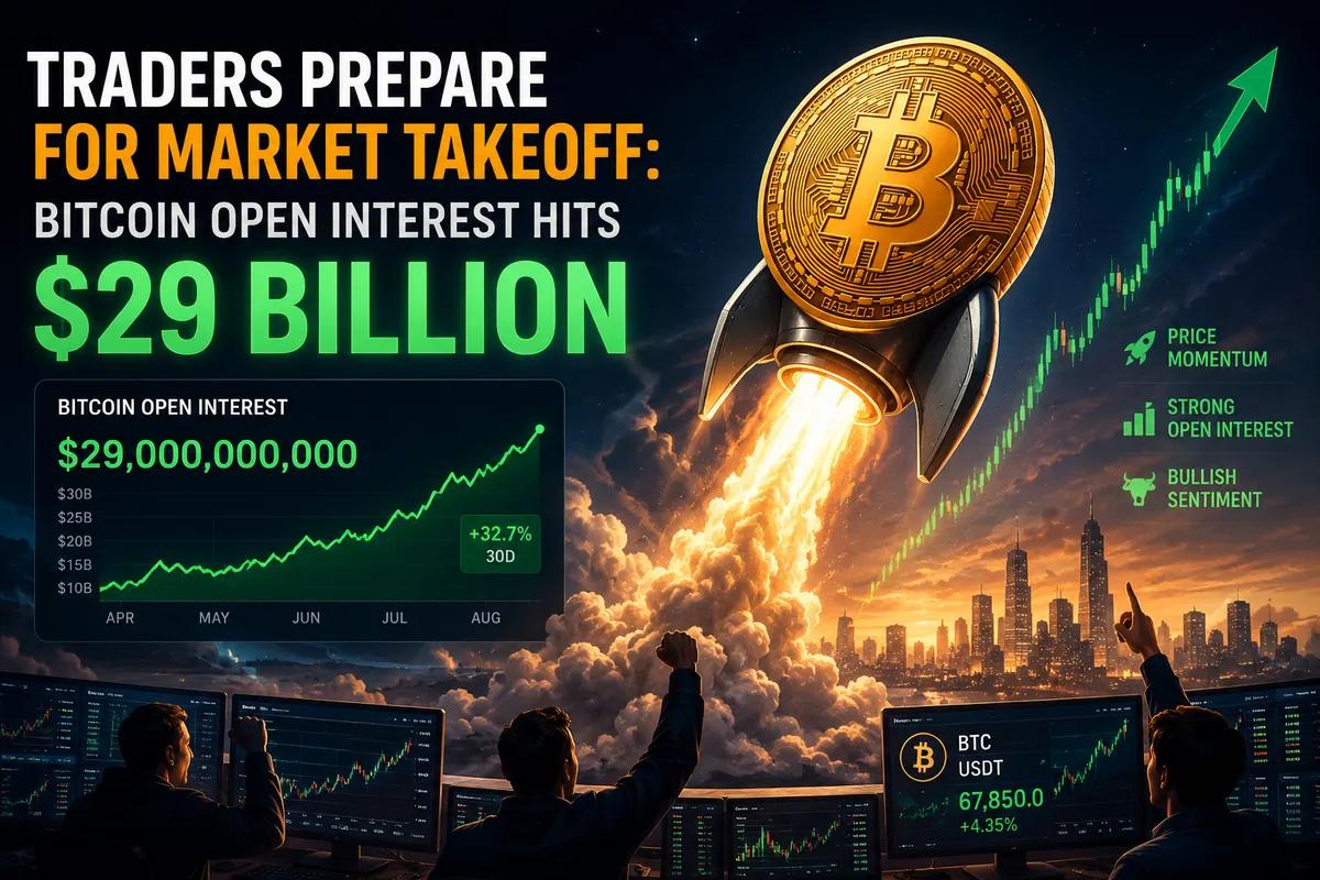 Handlare förbereder sig för marknadsuppgång: Bitcoins öppningsränta når 29 miljarder dollar