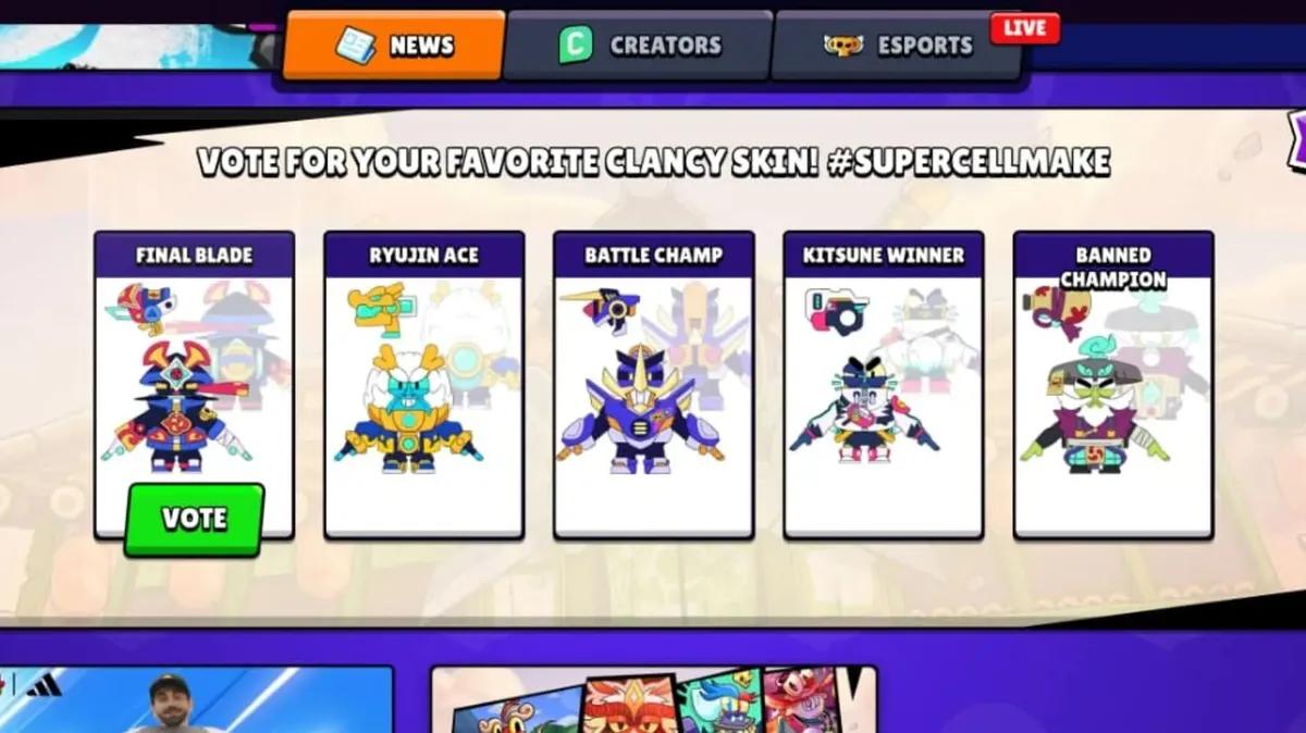Supercell inleder omröstningen i tävlingen om Clancy-skinnen i Brawl Stars