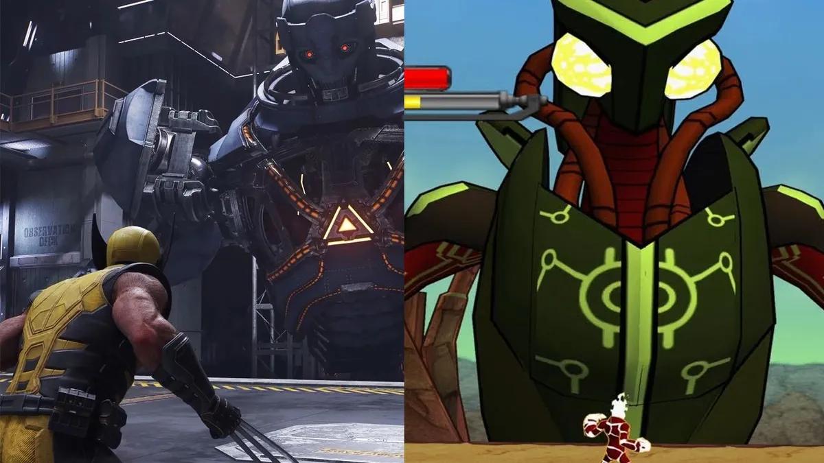 Striden mot Sentinel i Marvels Wolverine påminner starkt om spelet Ben 10 på PlayStation 2