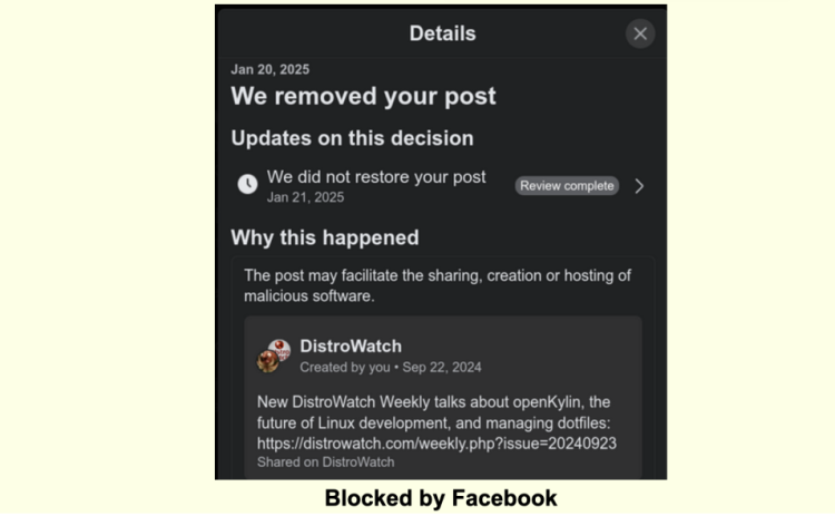 Facebook Users Get Banned for Linux Due to META Bug 1