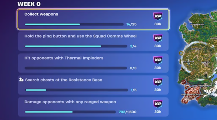 Alla Fortnite kapitel 6 säsong 3 uppdrag och utmaningar: Fullständig uppdelning 1